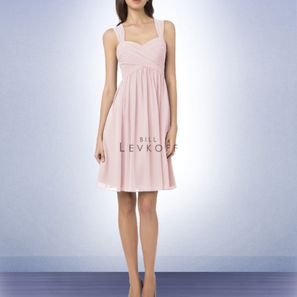 Bill Levkoff Blush Pink Midi Dress